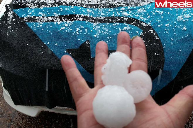 Hail -on -car