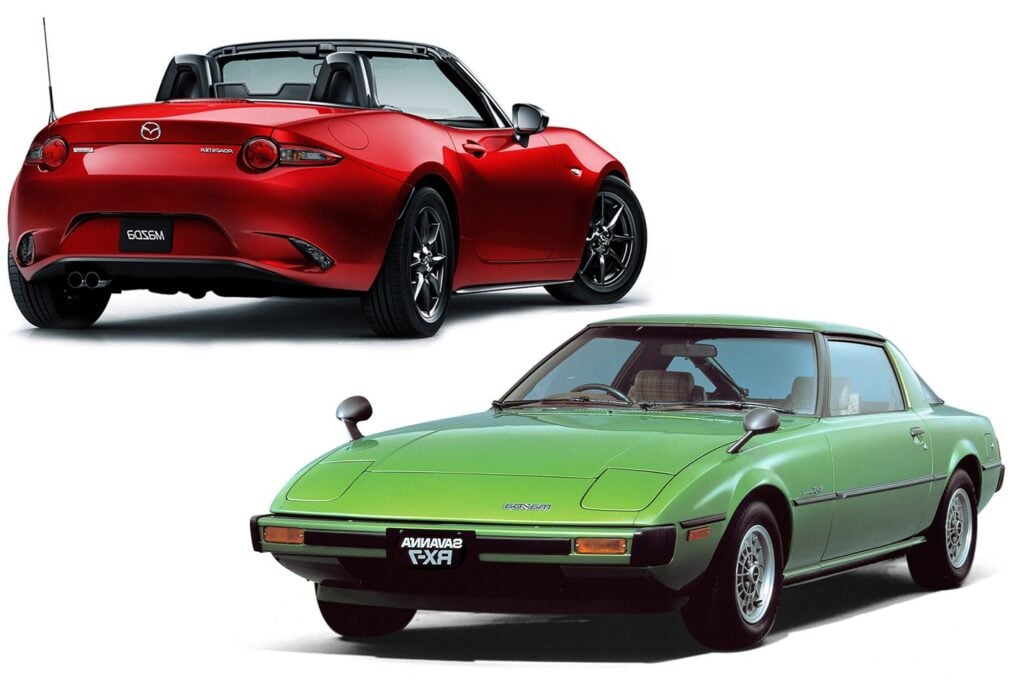 1979 Mazda RX 7 vs Mazda MX 5 1.5 GT