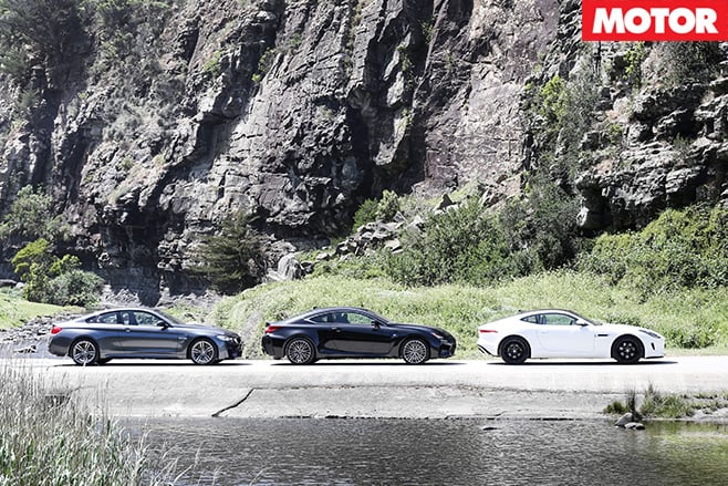 Three cars lined up