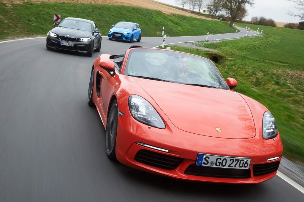 BMW M2 vs Porsche Boxster S vs Ford Focus RS