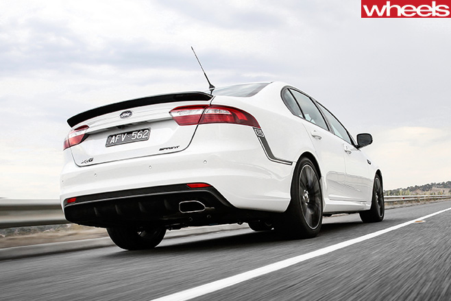 Ford -Falcon -XR6-sprint -driving -rear