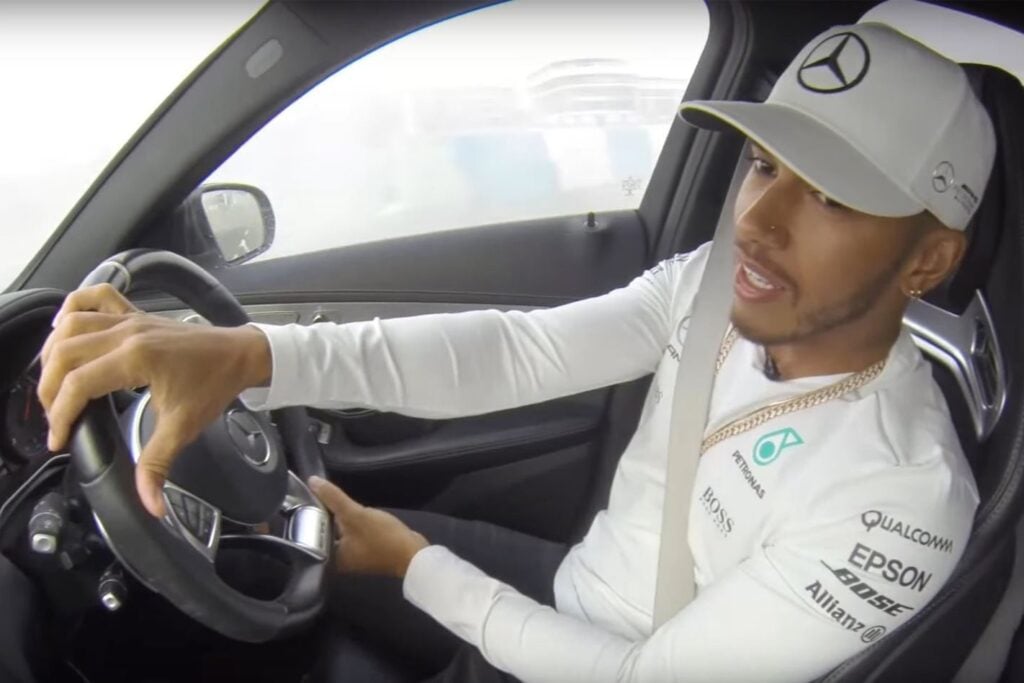 mercedes amg c63 lewis hamilton drift main1