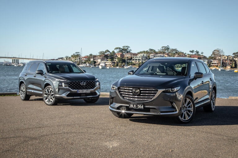 2021 Hyundai Santa Fe Highlander vs Mazda CX-9 Azami comparison feature