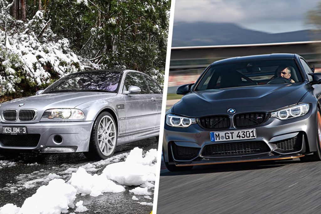 2017 BMW M4 GTS v 2004 BMW M3 CSL rev battle