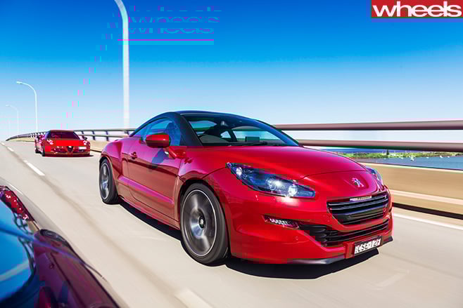 Alfa -Romeo -4C-Audi -TT-Peugeot -RC-Z-driving -on -highway