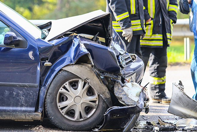 car involved in crash