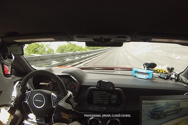 onboard Chervolet Camaro ZL1