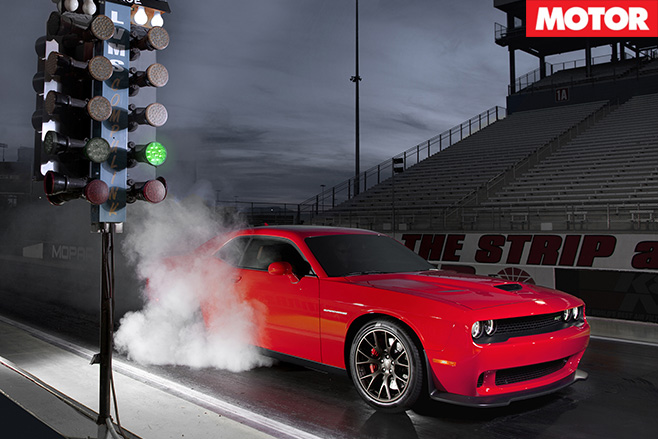 Dodge Challenger SRT front burnout