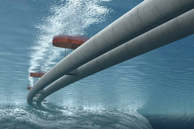 Norwegian underwater tunnel