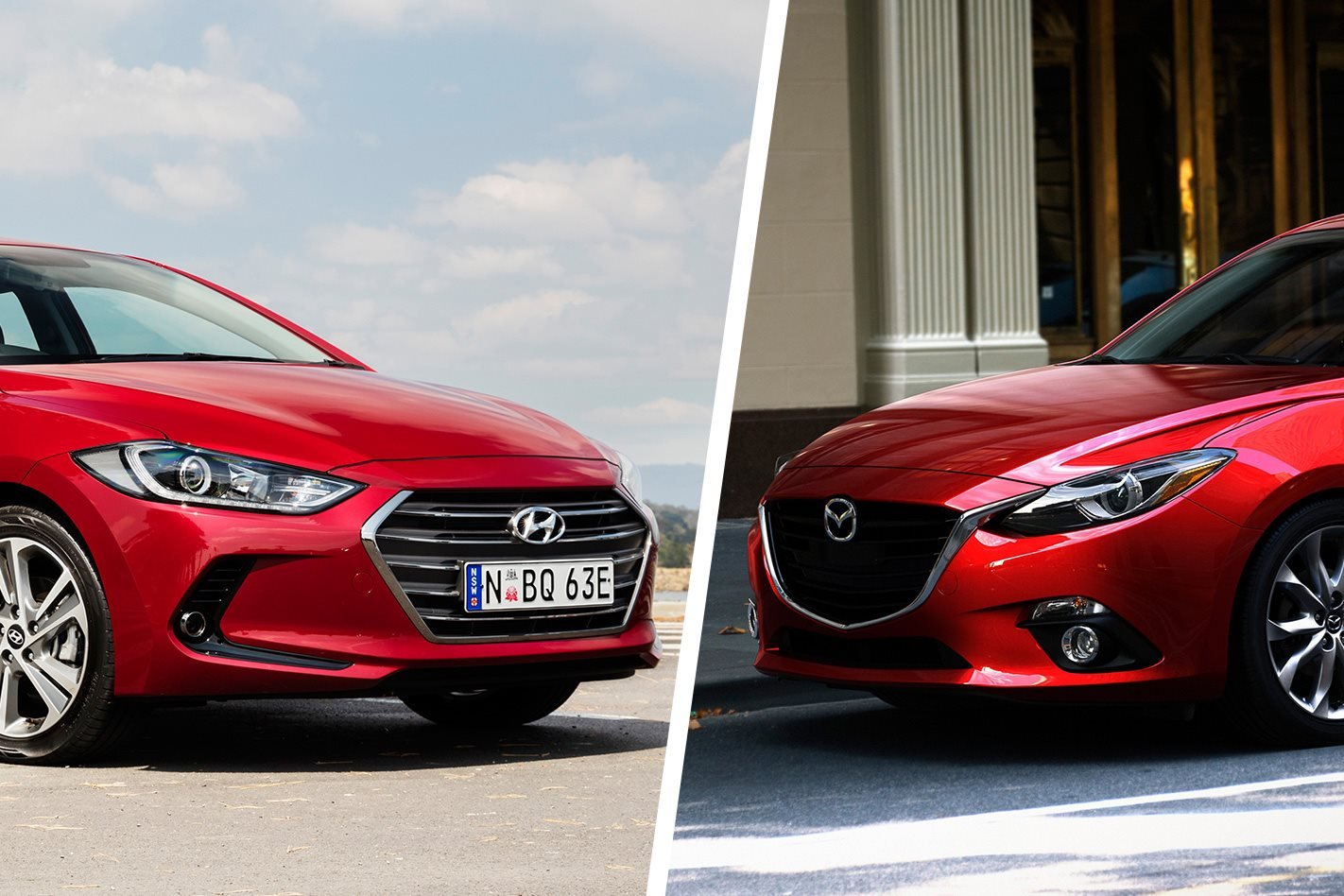 Hyundai Elantra Elite v Mazda 3 touring