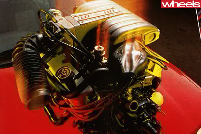 1990-Ford -Falcon -engine -on -bonnet