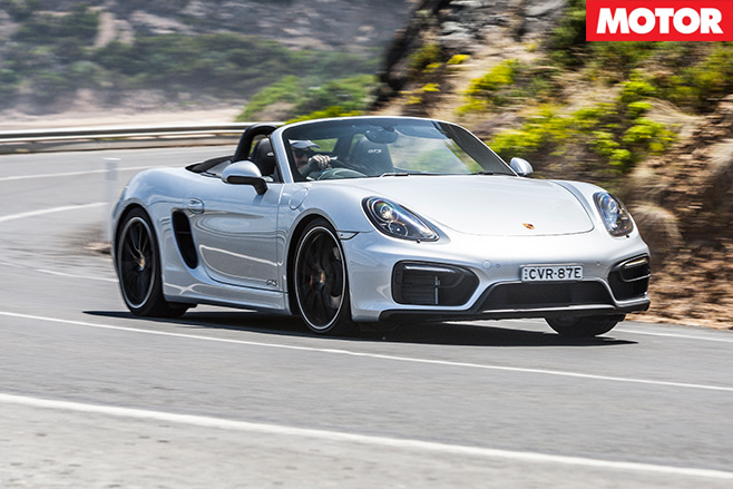 Porsche boxster gts driving