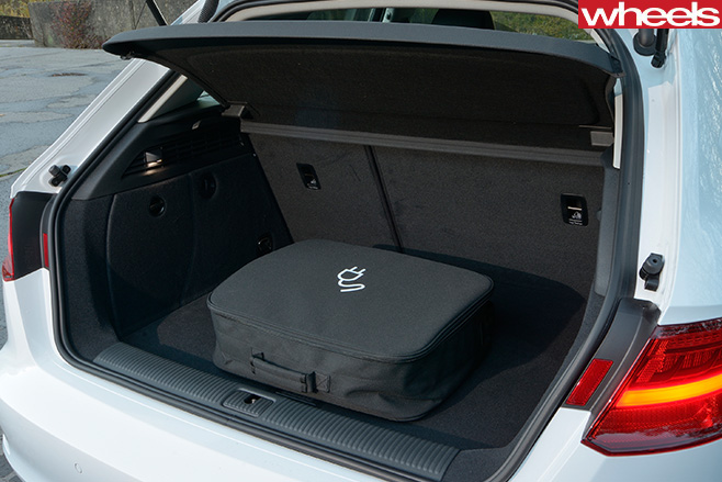 Audi -A3-e -tron -boot -with -charger