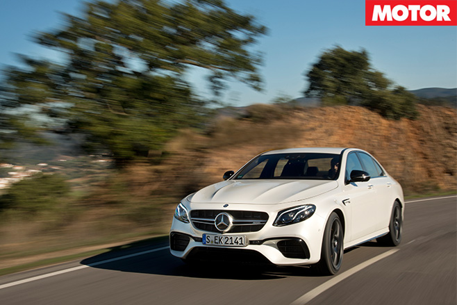 2017 Mercedes-AMG E63 S driving 2