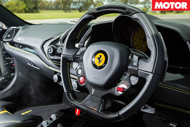 Ferrari 488 GTB steering wheel