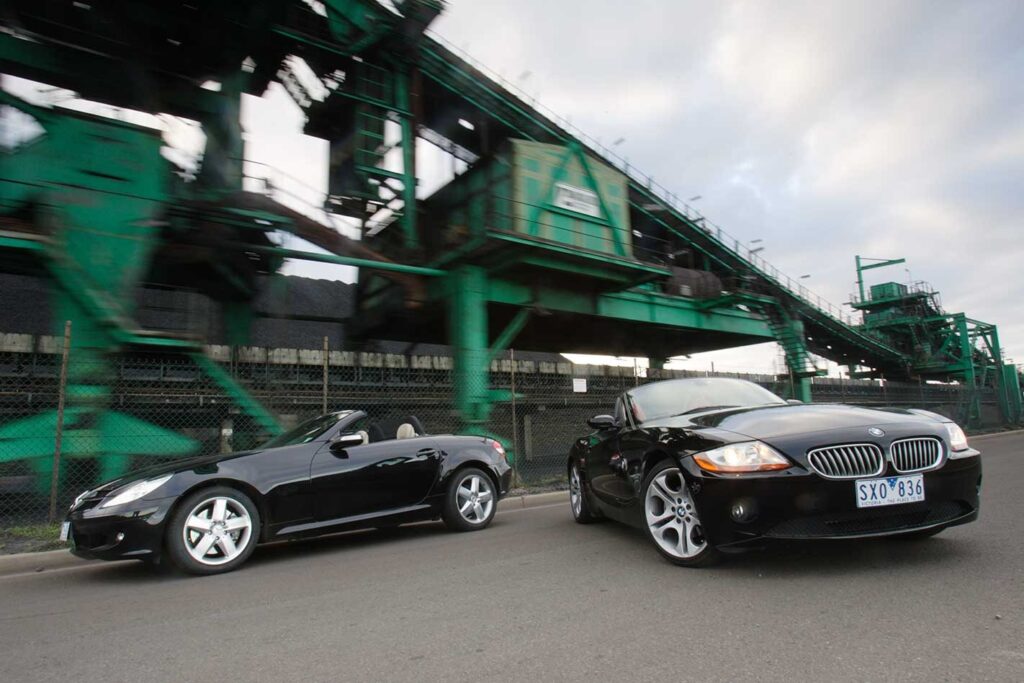 2004 BMW Z4 Roadster vs Mercedes-Benz SLK350 comparison review