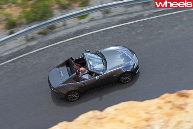 2017-Mazda -MX-5-RF-driving -top