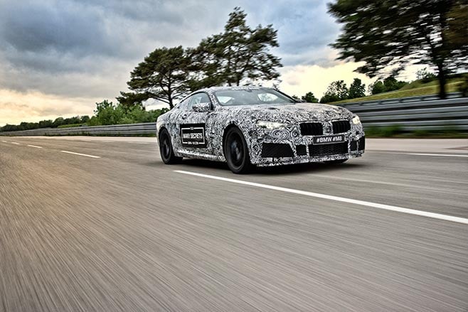 2018 BMW M8 prototype three quarter