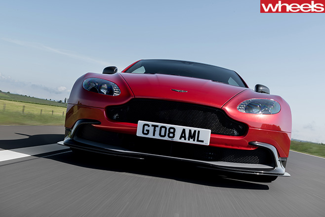 Aston -Martin -Vantage -GT8-driving -front