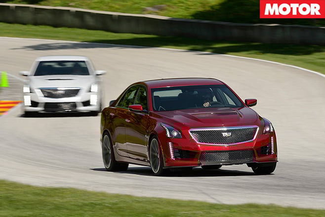 Cadillac CTS-V driving