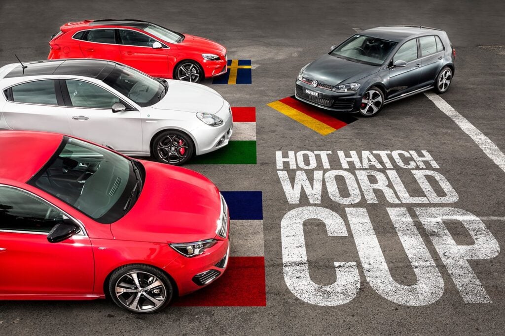 Golf GTI vs V40 T5 vs 308 GT vs Giulietta QV