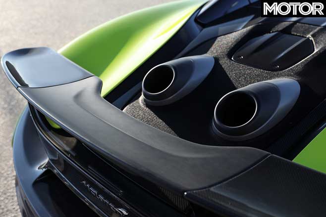2019 McLaren 600LT Spider rear wing top exist exhausts