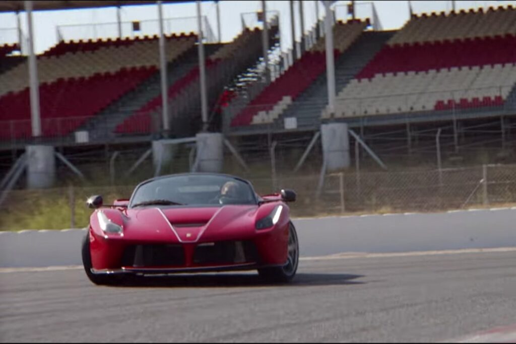 Sebastian Vettel drifts LaFerrari Aperta