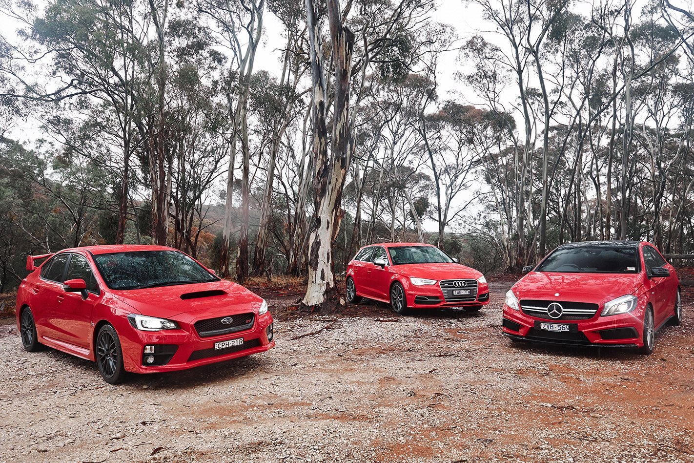 Subaru WRX STI vs Audi S3 vs Mercedes-Benz A45 AMG