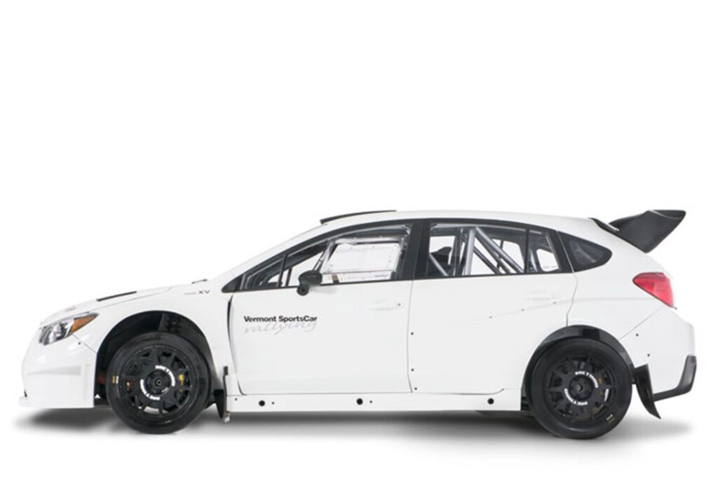 Subaru XV rally car side
