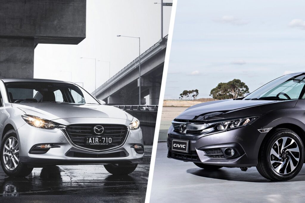 Mazda 3 and Honda Civic