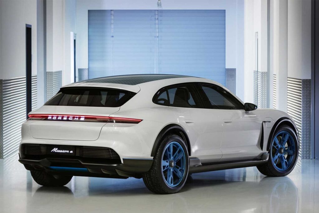 Porsche Mission E Cross Turismo rear side