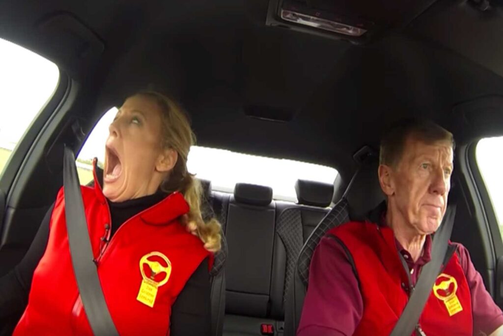 Walter Rohrl frightens passenger in S3 hot lap