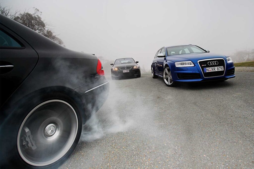 2008 Audi RS6 Avant vs BMW M5 vs Mercedes-Benz E63 AMG comparison review