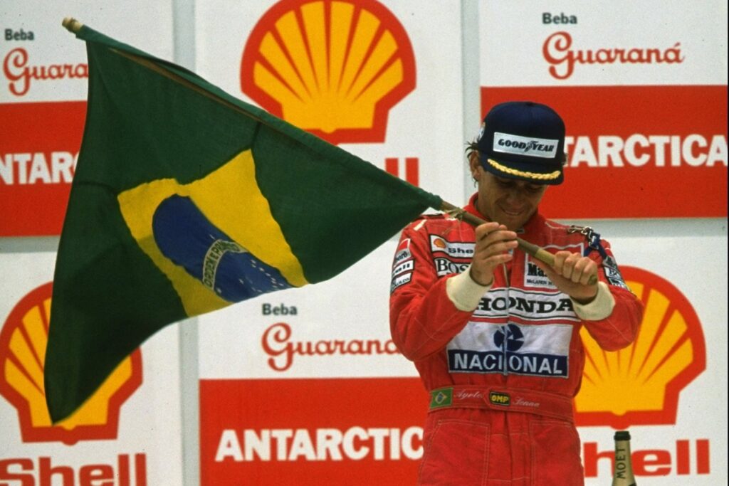 Ayrton Senna at Interlagos
