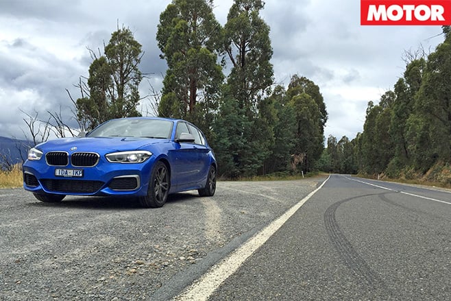 BMW M135i on the highway