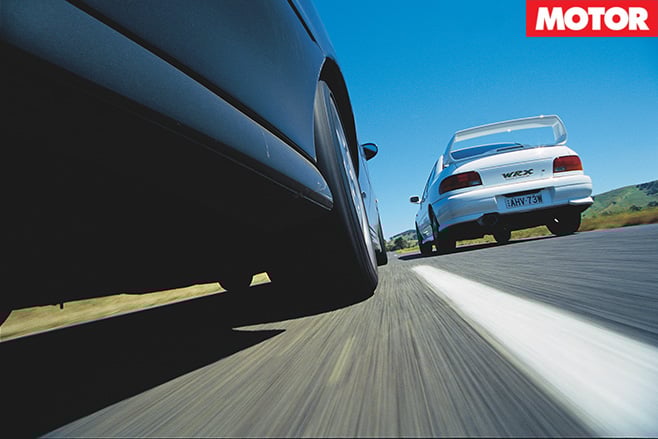 WRX-STi vs HSV GTS rear