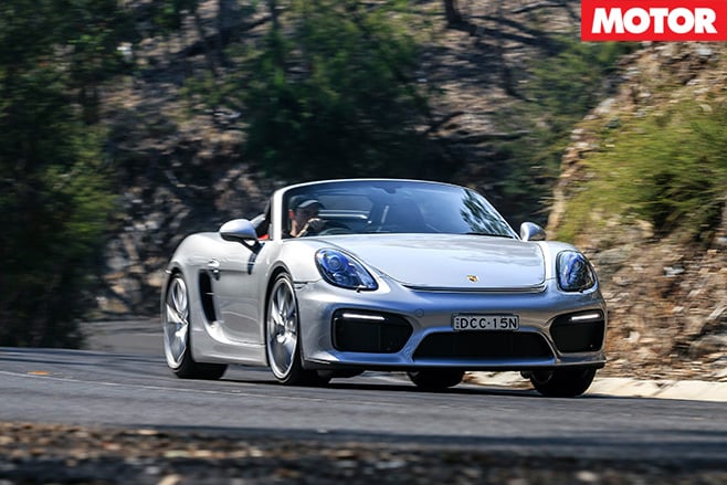 Porsche Boxster driving