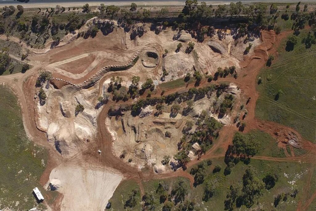 Tailem Bend Motorsport Park aerial in July