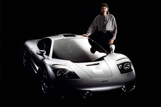Gordon Murray with McLaren F1 1995