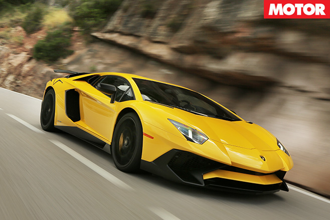 Lamborghini Avendator SV driving front