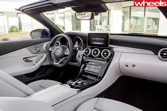 Mercedes -C-Class -interior -roof -down