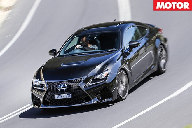Lexus RC F driving top