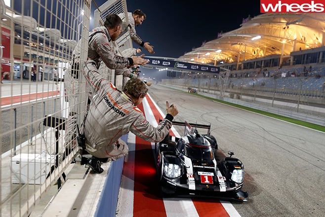 Porsche -celebrating -WEC-win