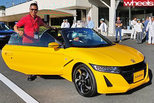 Honda -S660-parked -outside -door -open