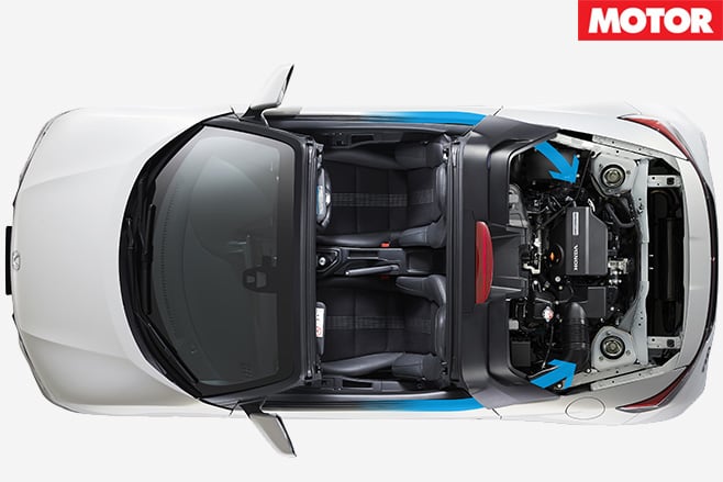 Honda S660 top with engine