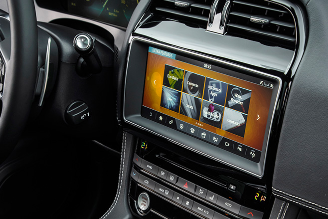 Jaguar interior and infotainment system