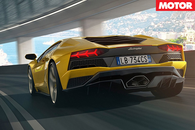 2017 Lamborghini Aventador S rear