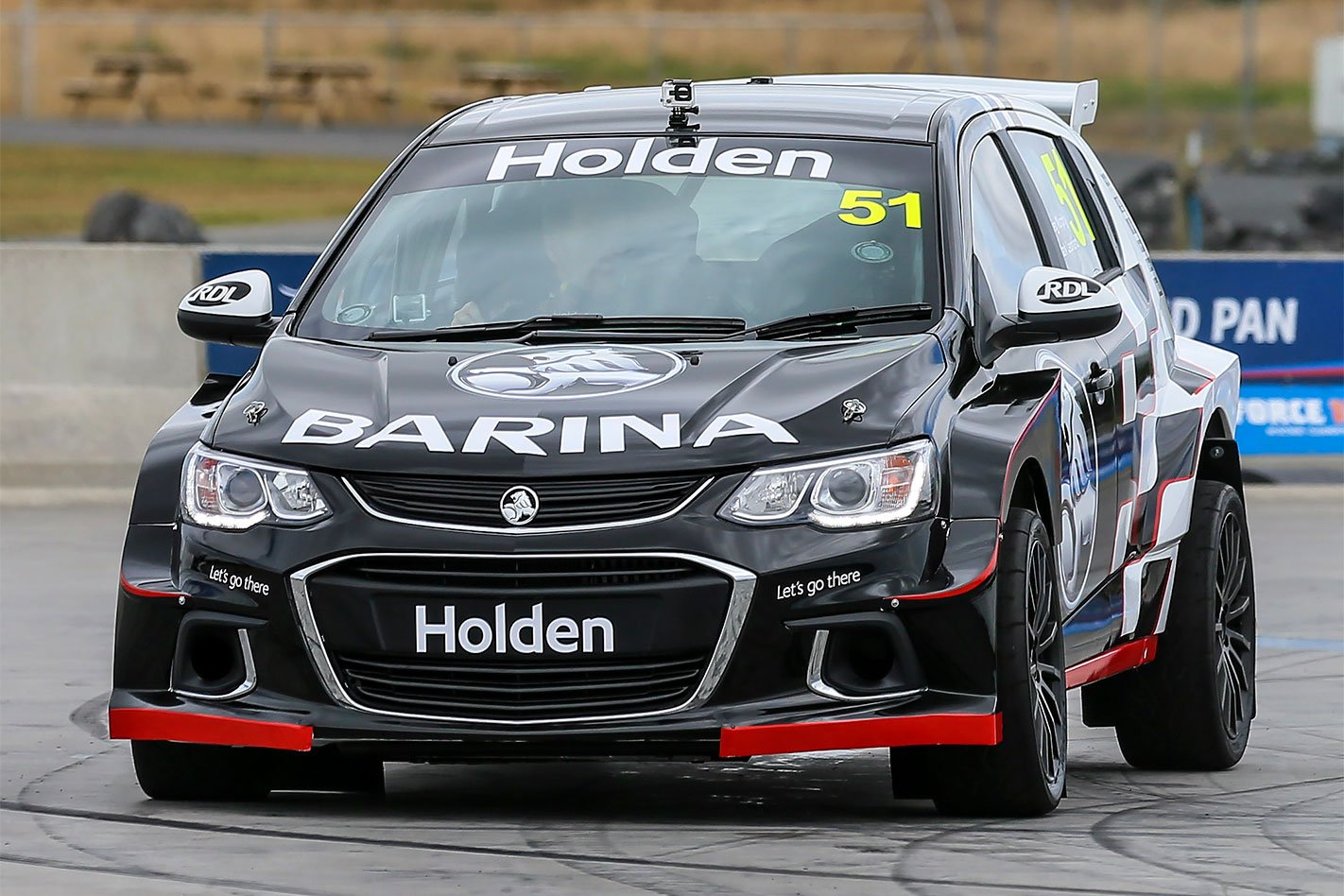 2017 Holden Barina AP4 rally car front action