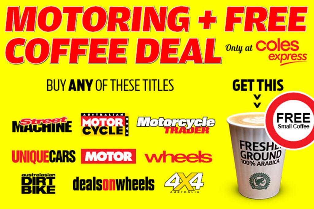 Buy Wheels mag and get a free coffee!