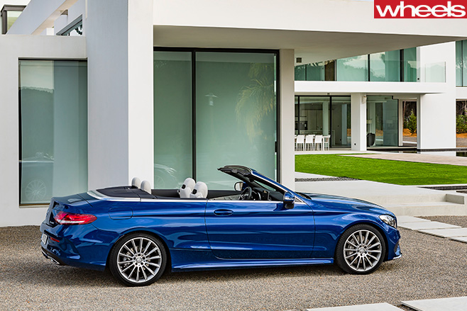 Mercedes -C-Class -side -roof -down